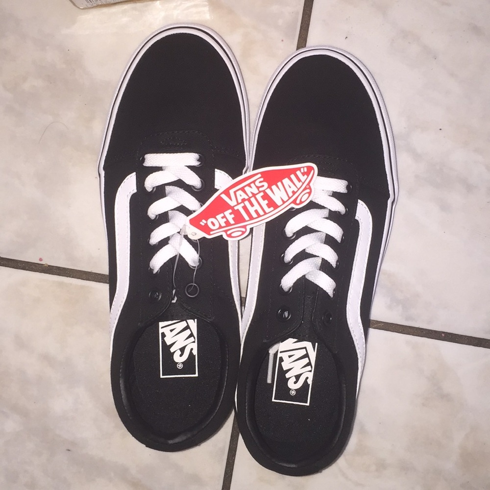 Black and white old school vans